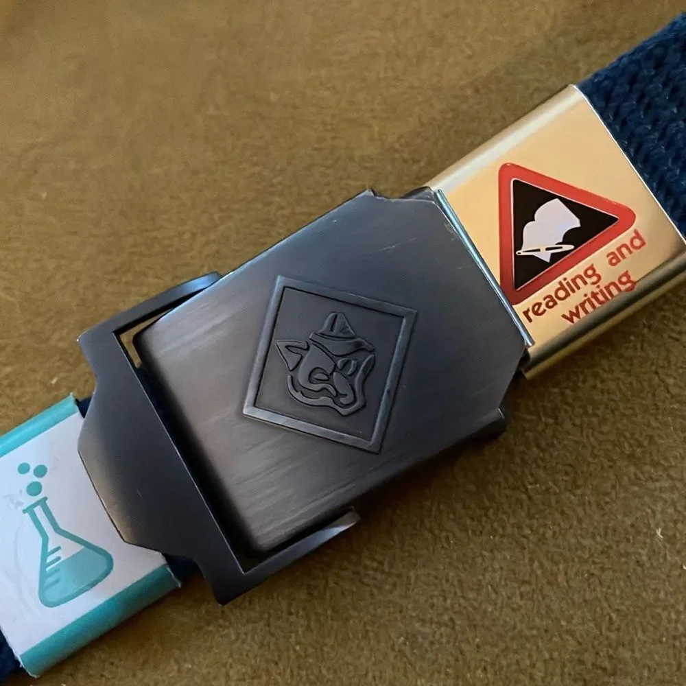 Scout belt with 20 merit badge loops